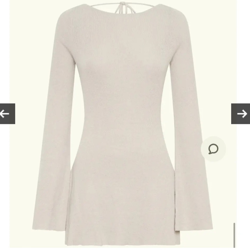 Meshki Cream Long Sleeve Dress